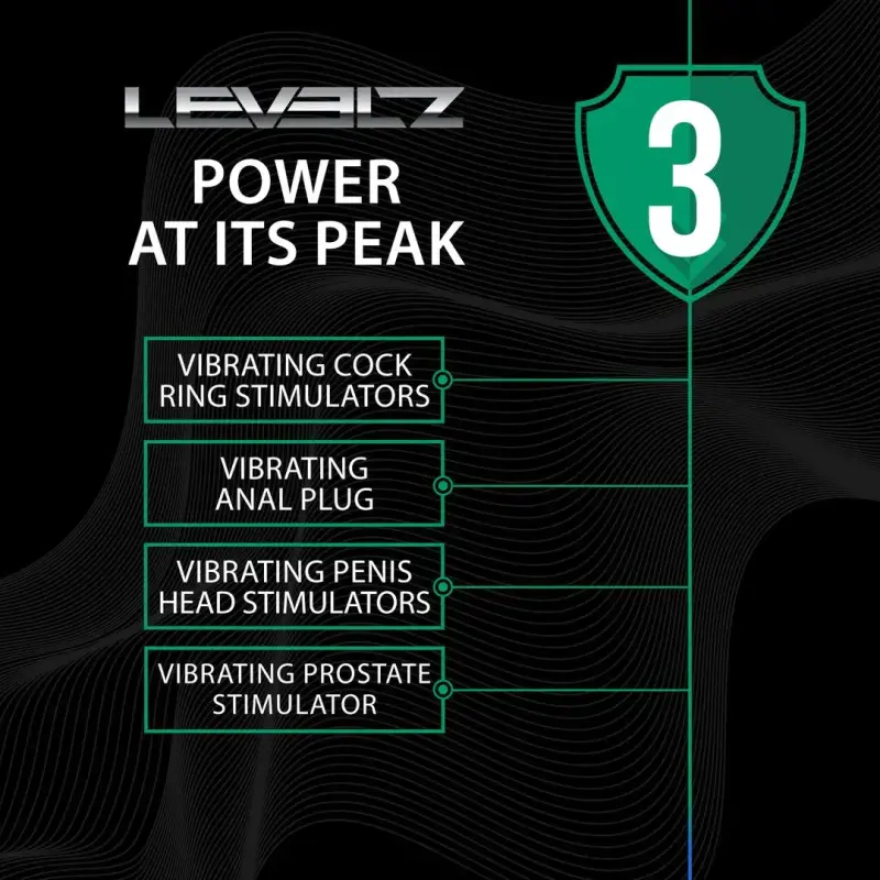 Masajeador próstata LEVELZ tapping calor vibración flexible | Dark-Ink