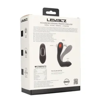 Masajeador próstata LEVELZ tapping calor vibración flexible | Dark-Ink
