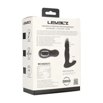 LEVELZ Prostata-Massager Silikon Thrusting 10 Modi schwarz | Dark-Ink