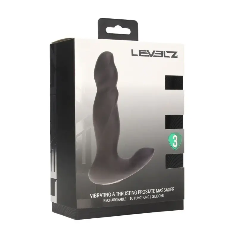 LEVELZ Prostata-Massager Silikon Thrusting 10 Modi schwarz | Dark-Ink