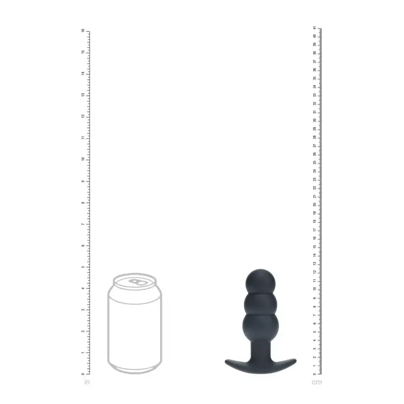 LEVELZ Tri Bulb Vibro-Analplug Silikon drei Stufen schwarz | Dark-Ink