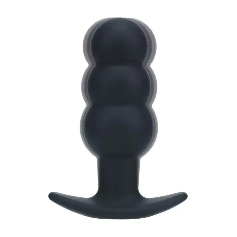 LEVELZ Tri Bulb Vibro-Analplug Silikon drei Stufen schwarz | Dark-Ink