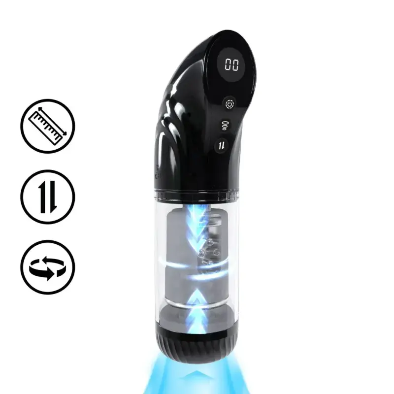 PUMPED Strokemate Masturbator Pump, suction rotation thrust | Dark-Ink