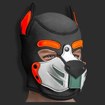 Mr S Leather K9 Puppy Hood Leder, individuell gefertigt | Dark-Ink