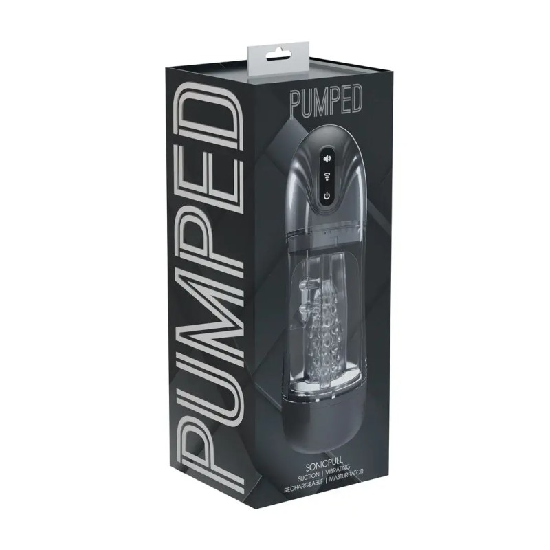 Sonicpull - suction and vibration masturbator pump - multimedia enhanced - gun metal