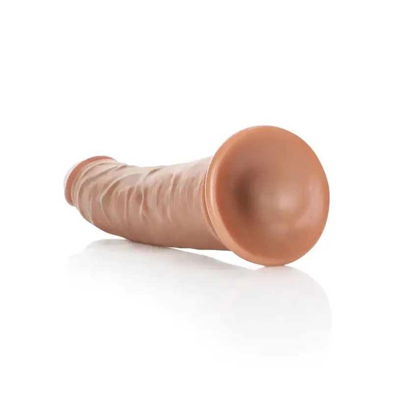 Dildo realista slim RealRock 20,5 cm ventosa sin bolas | Dark-Ink