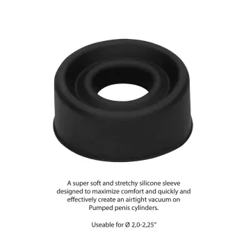 Manga silicona para bomba de pene PUMPED, 2 tallas | Dark-Ink
