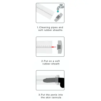PUMPED Silicone Penis Pump Sleeve, Medium or Large | Dark-Ink