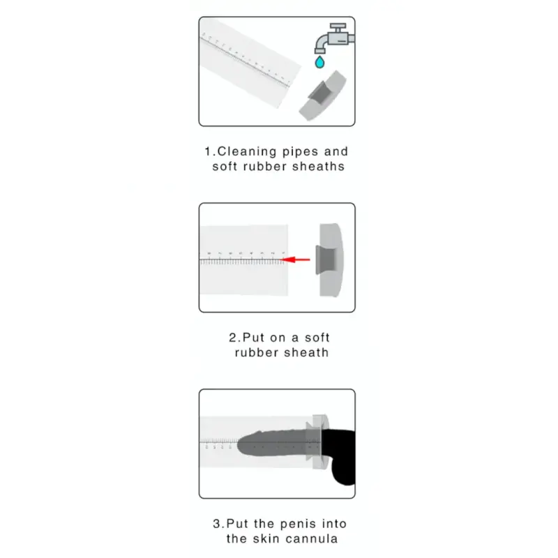 PUMPED Silicone Penis Pump Sleeve, Medium or Large | Dark-Ink