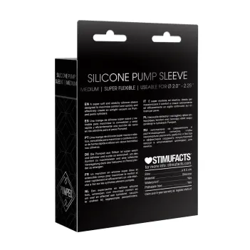 PUMPED Silicone Penis Pump Sleeve, Medium or Large | Dark-Ink