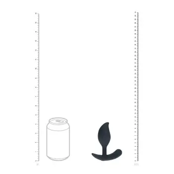 Remote control vibrating liquid silicone anal plug - black