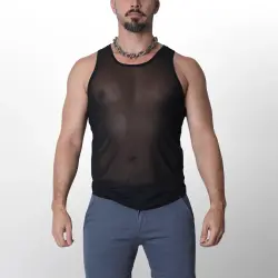 Phantom mesh tank top