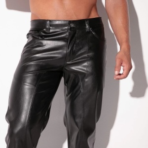 SF LEATHERETTE 5 POCKETS PANTS 47880