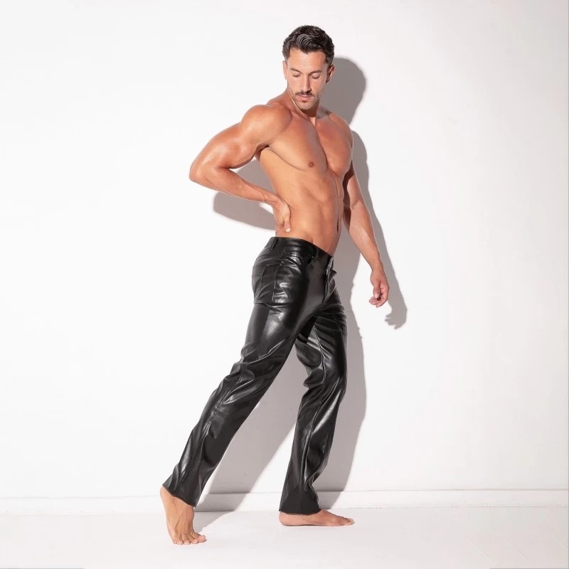 SF LEATHERETTE 5 POCKETS PANTS 47883