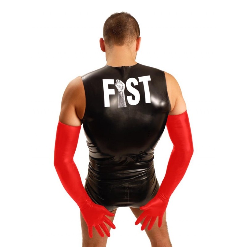 Rubber glove shoulder skihi red