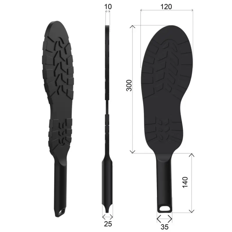 FIST UK Skyhi Spanking Paddle Stiefelform, Leder, BDSM | Dark-Ink