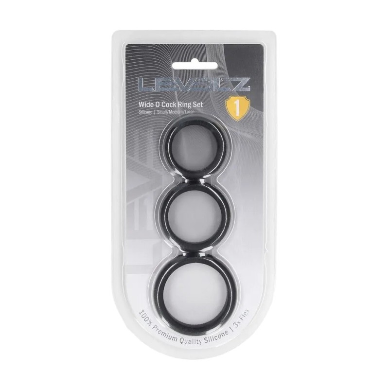 Wide o silicone cockring set of 3
