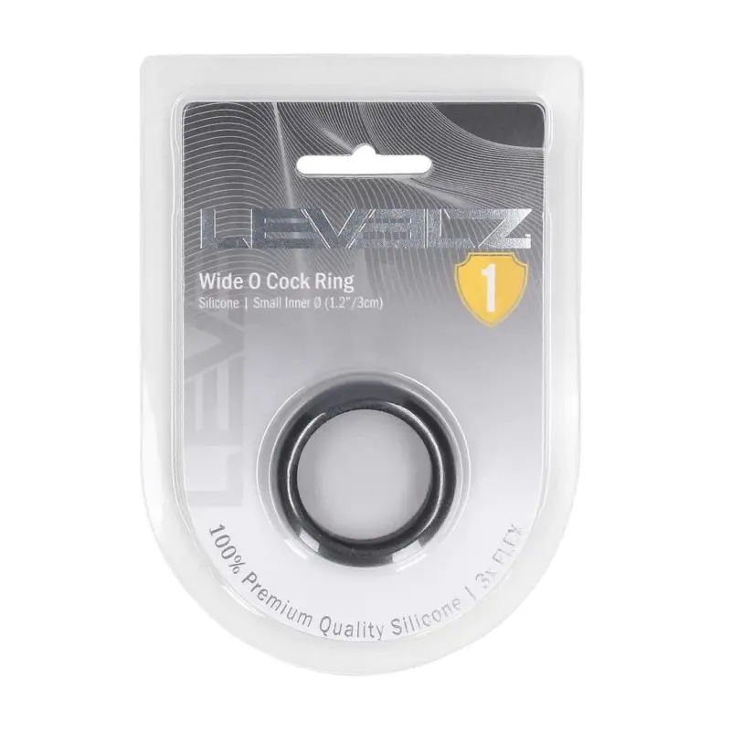 Cockring silicona ancho LEVELZ Wide O 4 tallas | Dark-Ink