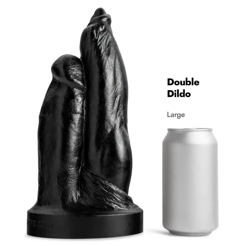 Hankey's Toys Doppel-Dildo, zwei Knoten-Köpfe, 4 Größen | Dark-Ink