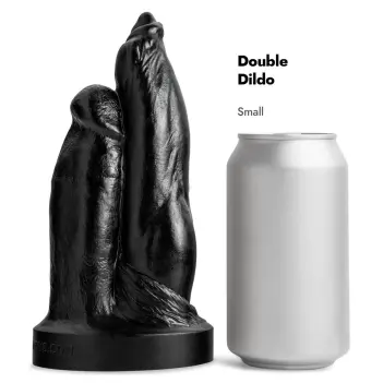 Hankey's Toys Doppel-Dildo, zwei Knoten-Köpfe, 4 Größen | Dark-Ink