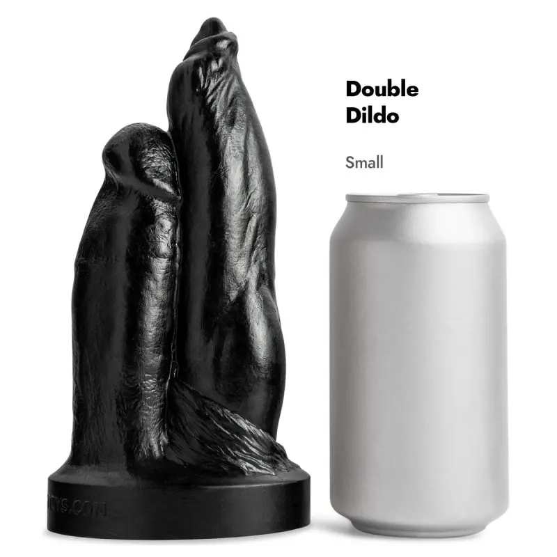 Hankey's Toys Doppel-Dildo, zwei Knoten-Köpfe, 4 Größen | Dark-Ink