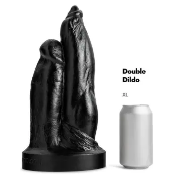 Hankey's Toys Doppel-Dildo, zwei Knoten-Köpfe, 4 Größen | Dark-Ink