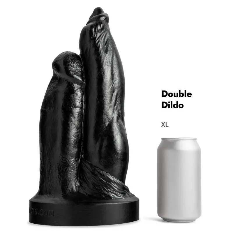 Hankey's Toys Doppel-Dildo, zwei Knoten-Köpfe, 4 Größen | Dark-Ink