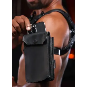 Funda para teléfono Mr S Leather, 2 tamaños | Dark-Ink