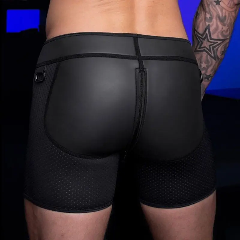 Boxer néoprène Triple Zip Mr S Leather, 3 zips | Dark-Ink