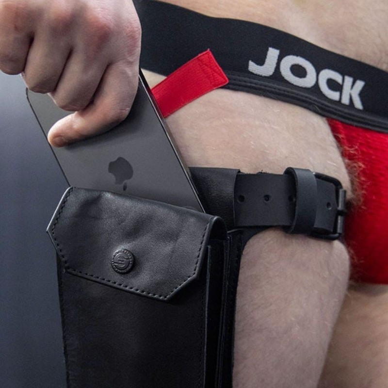 Mr S Leather DARK ROOM PHONE HOLSTER MAX