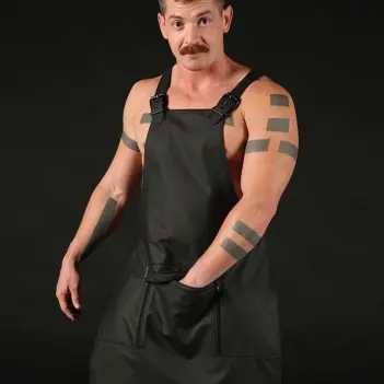 Fetisch-Schürze FuckGear Mr S Leather, Reißverschluss vorn | Dark-Ink