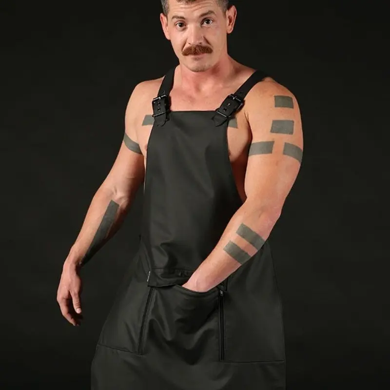 Fetisch-Schürze FuckGear Mr S Leather, Reißverschluss vorn | Dark-Ink