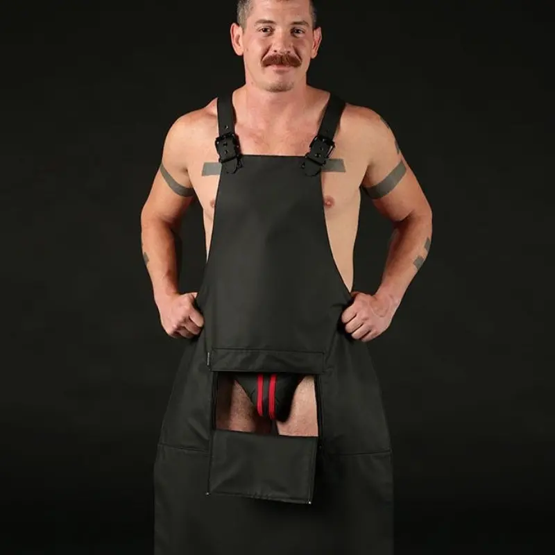 Fetisch-Schürze FuckGear Mr S Leather, Reißverschluss vorn | Dark-Ink