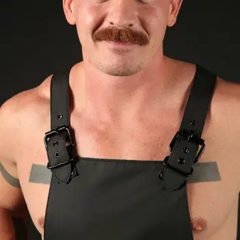 Fetisch-Schürze FuckGear Mr S Leather, Reißverschluss vorn | Dark-Ink