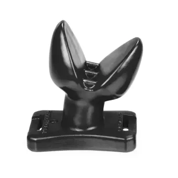 Oxballs Spreader Split-Head Butt Plug, snap-open flanges | Dark-Ink