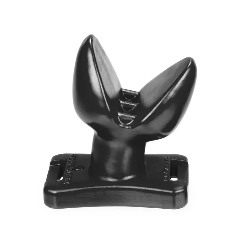 Oxballs Spreader Split-Head Butt Plug, snap-open flanges | Dark-Ink