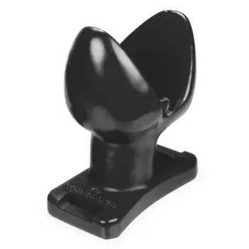 Oxballs Spreader Split-Head Butt Plug, snap-open flanges | Dark-Ink