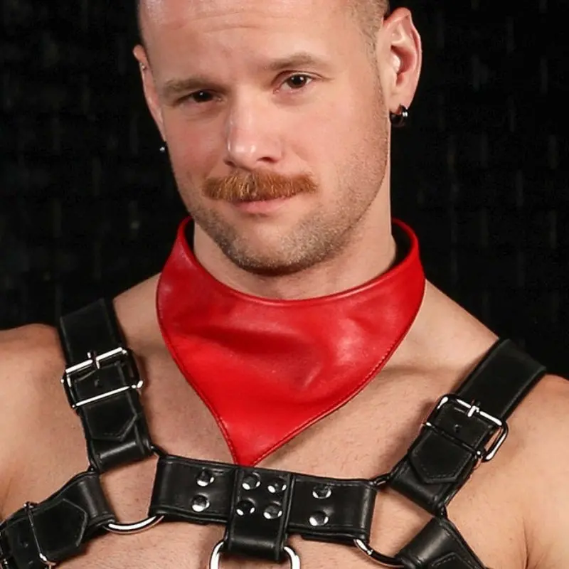 Pañuelo de cuero cordero Mr S Leather, bolsillo zip oculto | Dark-Ink