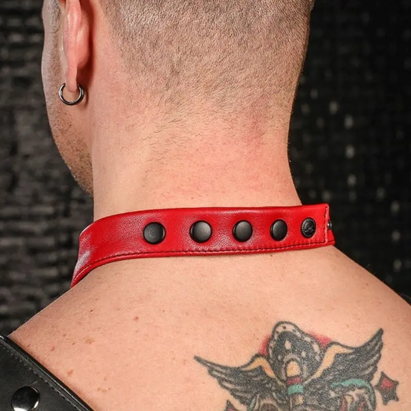 Pañuelo de cuero cordero Mr S Leather, bolsillo zip oculto | Dark-Ink
