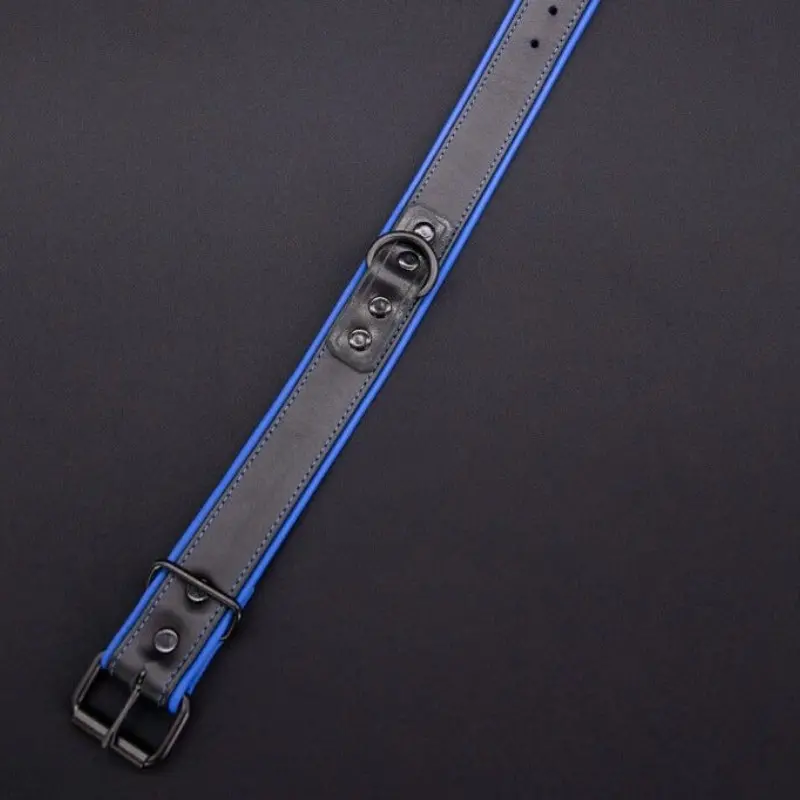 Lederhalsband Hardline Mr S Leather, schwarz, 11 Farben | Dark-Ink