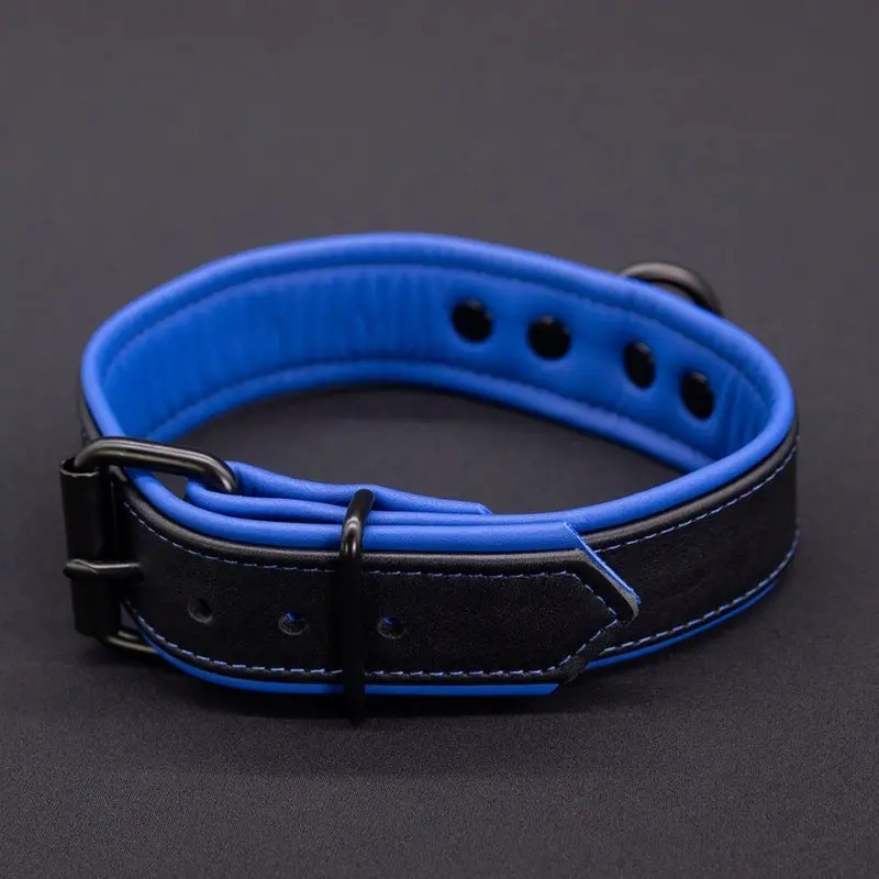 Lederhalsband Hardline Mr S Leather, schwarz, 11 Farben | Dark-Ink