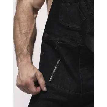 CB13 Axel Jeans-Latzhose, Rückenreißverschluss | Dark-Ink