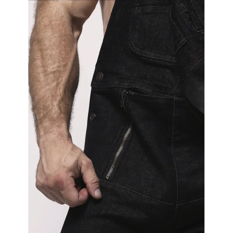 CB13 Axel Jeans-Latzhose, Rückenreißverschluss | Dark-Ink