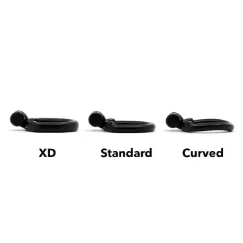 KINK3D Chastity Base Ring, Standard, XD or Curved | Dark-Ink