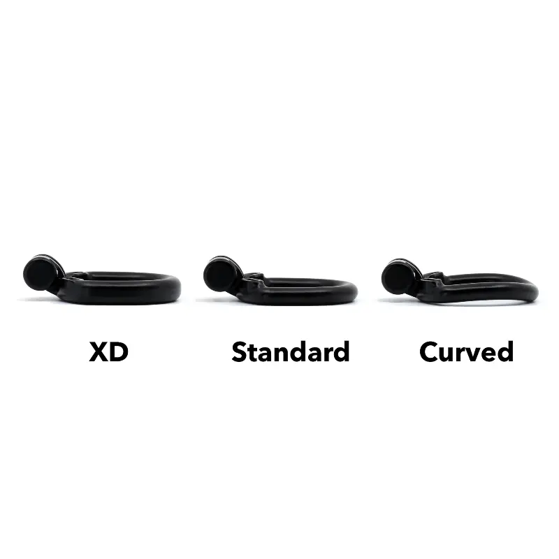 KINK3D Chastity Base Ring, Standard, XD or Curved | Dark-Ink