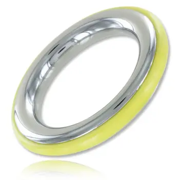 DARKLINE Cazzo Penisring, Edelstahl mit Silikonband | Dark-Ink