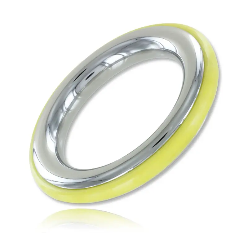 DARKLINE Cazzo Penisring, Edelstahl mit Silikonband | Dark-Ink