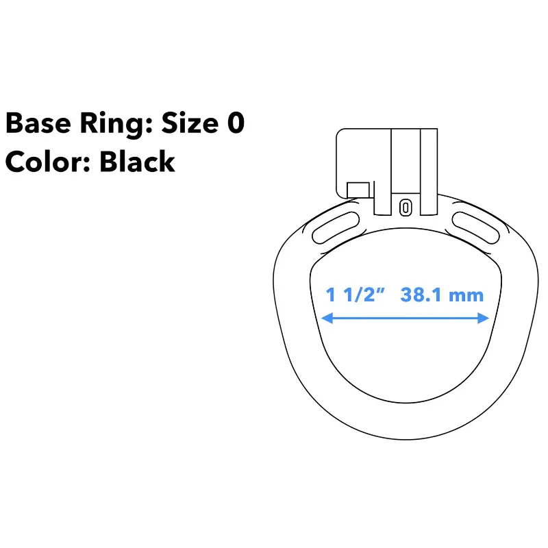 KINK3D Chastity Base Ring, Standard, XD or Curved | Dark-Ink