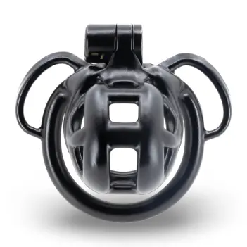 KINK3D Curved Strap Ring, two loops, chastity base ring | Dark-Ink