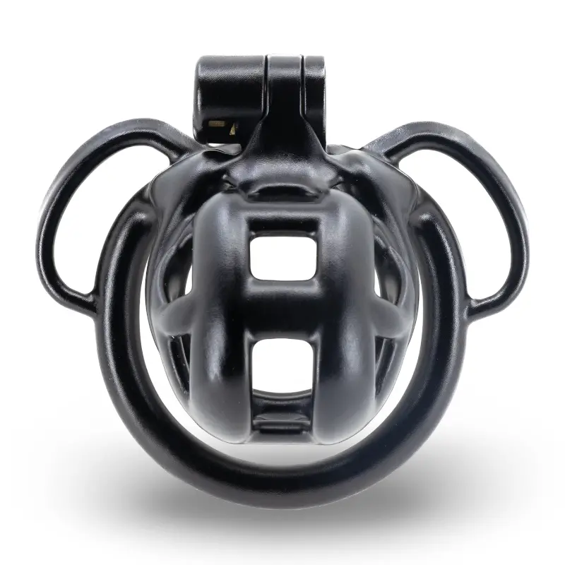 KINK3D Curved Strap Ring, two loops, chastity base ring | Dark-Ink